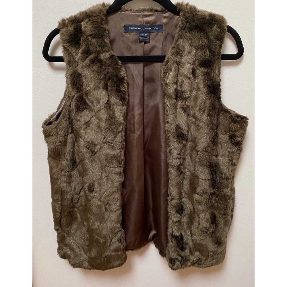 French Connection faux fur vest